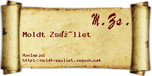 Moldt Zsüliet névjegykártya